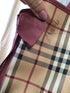 Burberry Haymarket Canter Panel Bow Tote Small Raspberry